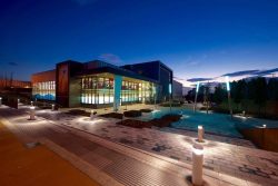 Oldham Leisure Centre at Night