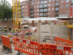 Halo apartments construction, Manchester