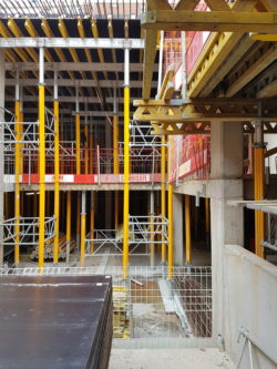 Halo apartments foundation construction, Manchester